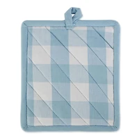 DII® Light Blue Buffalo Check Oven Mitt & Pot Holder Set