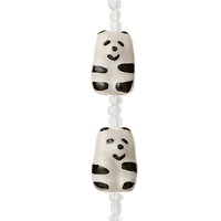 12 Pack: Black & White Ceramic Panda Beads, 20mm by Bead Landing™