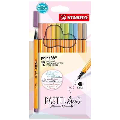 STABILO® PASTELLove® Point 88® 12 Color Pen Set