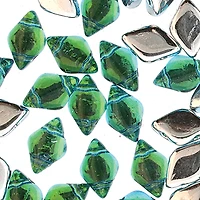 GemDUO™ 8mm 2-Hole Czech Glass Diamond Beads