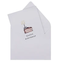 Happy Birthday Cake Slice Blank Greeting Card Set by Celebrate It™