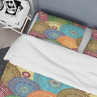 Designart 'Circular Retro Design IV' Mid-Century Duvet Cover Set
