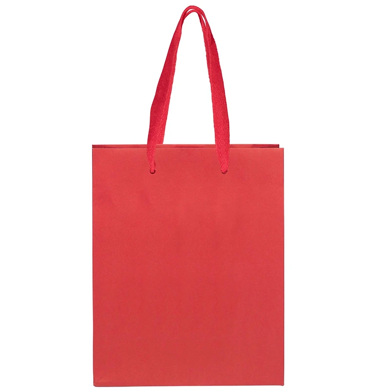 JAM Paper Medium Red Matte Heavy Duty Kraft Gift Bags, 10ct.