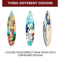 American Art Decor Aloha Hawaii Surfboard Plague Wall Sign - 15" x 59.625"