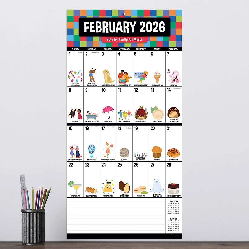 2026 Every Day's A Holiday Wall Calendar