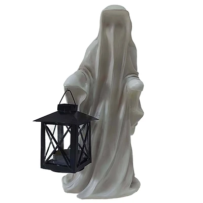12" White Ghost with Lantern Tealight Candle Holder by Ashland®