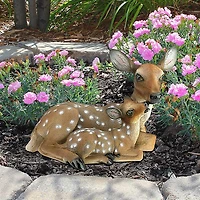 Design Toscano 19" Mothers Love, Doe and Fawn Sculpture