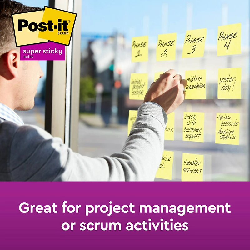 Post-it® 3" x 3" Super Sticky Notes