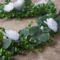 6ft. White Rose Foliage Garland by Ashland®