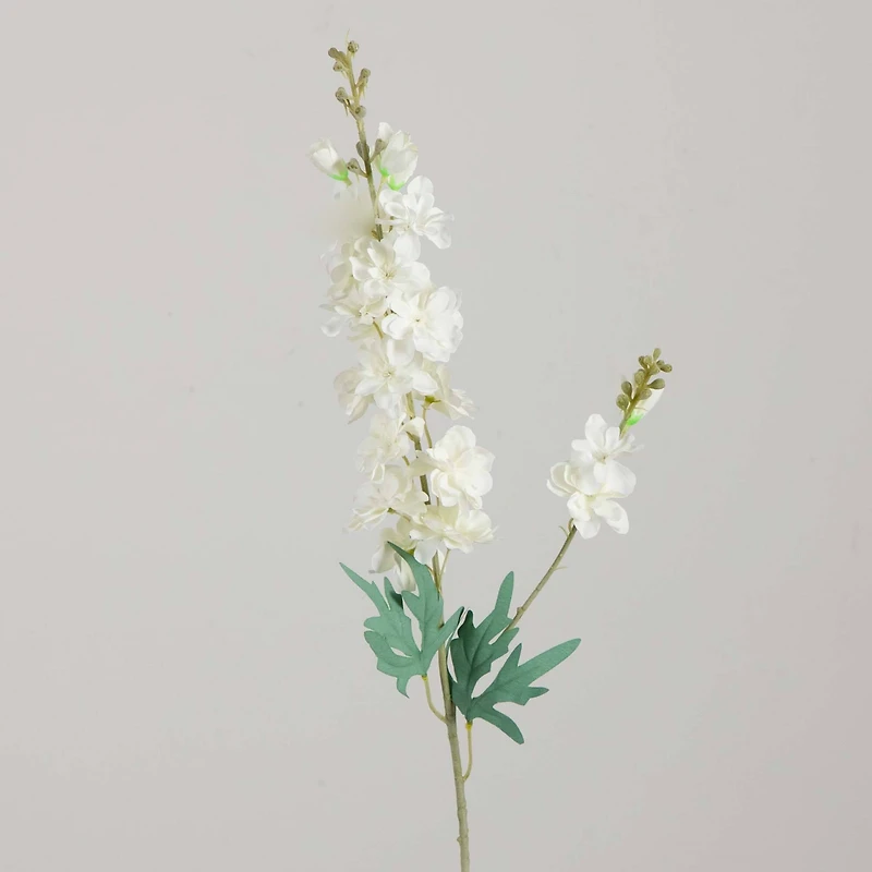33" White Delphinium Flower Stems, 3ct.