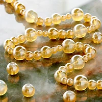 Champagne Silverite Round Glass Beads by Bead Landing™