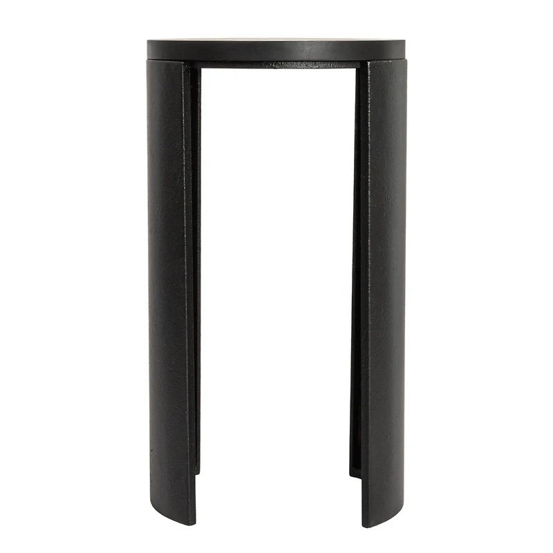 Hello Honey® Black Sleek Metal Round End Table
