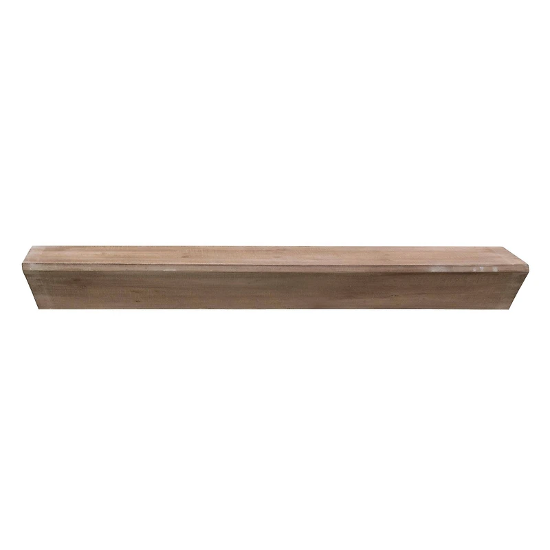 Natural Wedge Wood Floating Wall Shelf