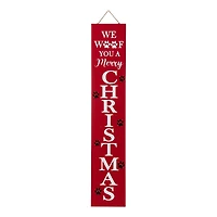 Glitzhome® 3.5ft. Lighted Dog Christmas Porch Sign with Timer