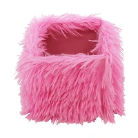 4" Pink Faux Fur Decorative Container by Ashland®