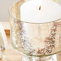 7" Clear Glass Contemporary Candle Holder
