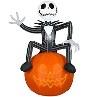 10ft. Lightshow Airblown® Micro Lights Inflatable Jack Skellington on Pumpkin