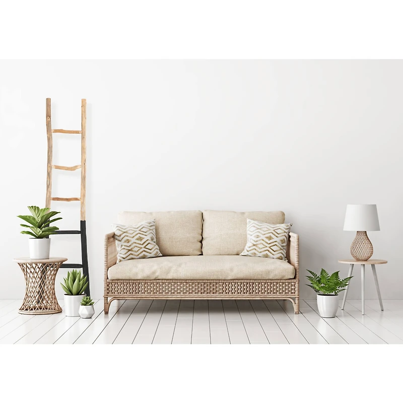 Hello Honey® 6ft. Natural & Black Wood Decorative Blanket Ladder