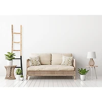 Hello Honey® 6ft. Natural & Black Wood Decorative Blanket Ladder