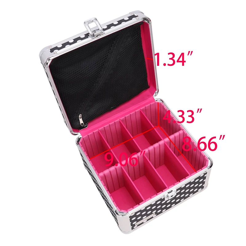 Vaultz Black & White Polka Dots Square Divided Storage