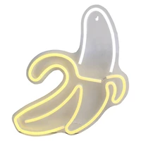 18" Yellow LED Neon Style Banana Wall Décor