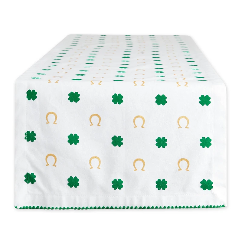 DII® 72" Clover Horseshoe Printed Table Runner