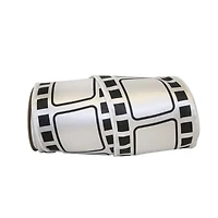 JAM Paper 4" x 10yd. White & Black Dyna Movie Film Wired Ribbon