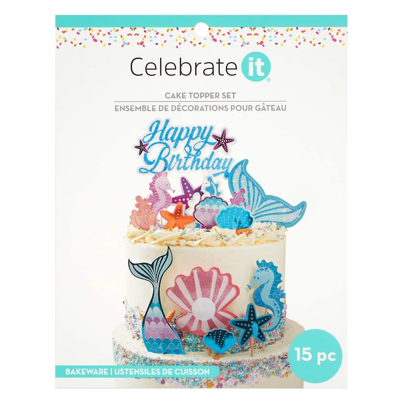 Mermaid Birthday Cake Topper Set by Celebrate It®