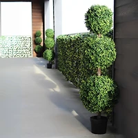 GreenSmart Dekor 4ft. Faux Boxwood Sphere Topiary Tree