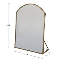 Hello Honey® 10'' Brass Finished Metal Framed Standing Mirror