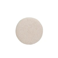 Hello Honey® White Bouclé Fabric Upholstered Ottoman