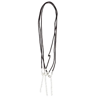 12 Packs: 3 ct. (36 total) Black Nylon Cording Necklace by Bead Landing™