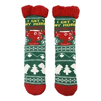 Christmas Vacation™ More Eggnog Adult Sherpa-Lined Quarter Crew Socks