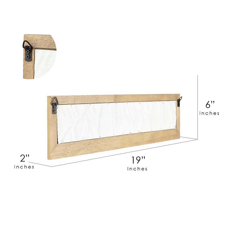 Teal Tropical Leaves Wall Mounted Rack