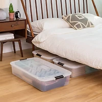 IRIS® 50qt. Clear Underbed Storage Boxes with Latching Lids, 3ct.