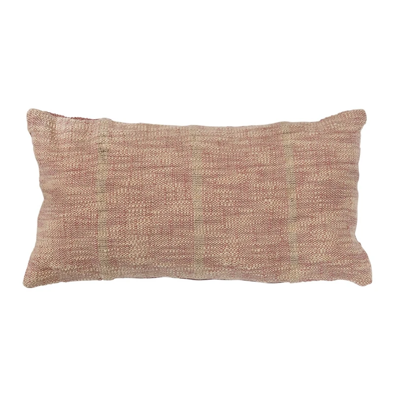 Hello Honey® Rust Woven Cotton Blend Lumbar Pillow