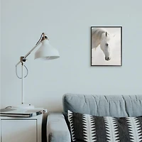 Stupell Industries White Stallion Portrait Minimal Southwestern Horse Framed Wall Art