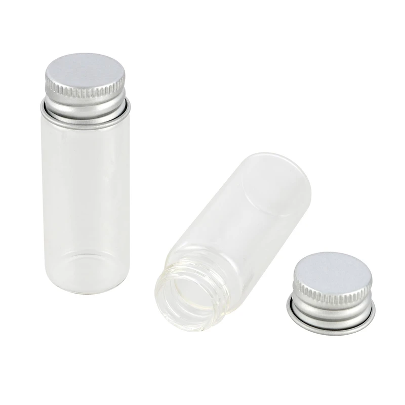 Glass Storage Tubes with Metal Tops by Bead Landing™, 12ct.