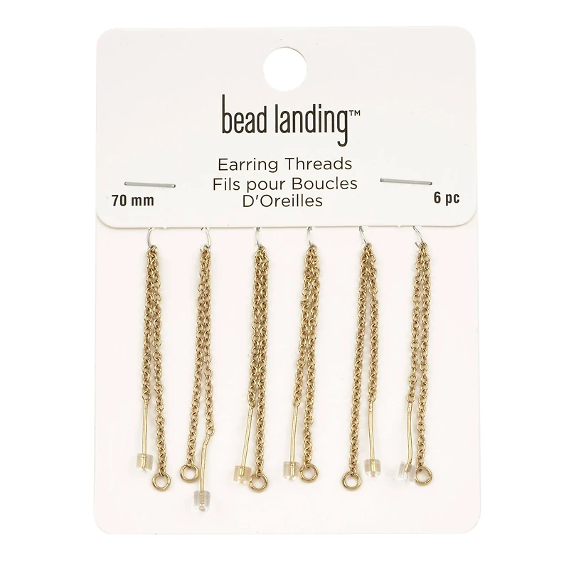 70mm Earring Threads with Rings