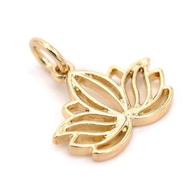 14K Gold Plated Lotus Charm by Bead Landing™