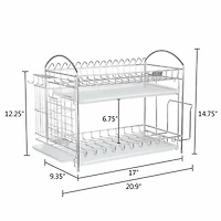 Stainless Steel 2-Tier Dish Rack