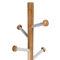 Honey Can Do 69.3" White Freestanding Corner Coat Rack 
