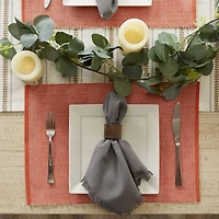 DII® Black Rub Finish Wood Band Napkin Rings, 6ct.