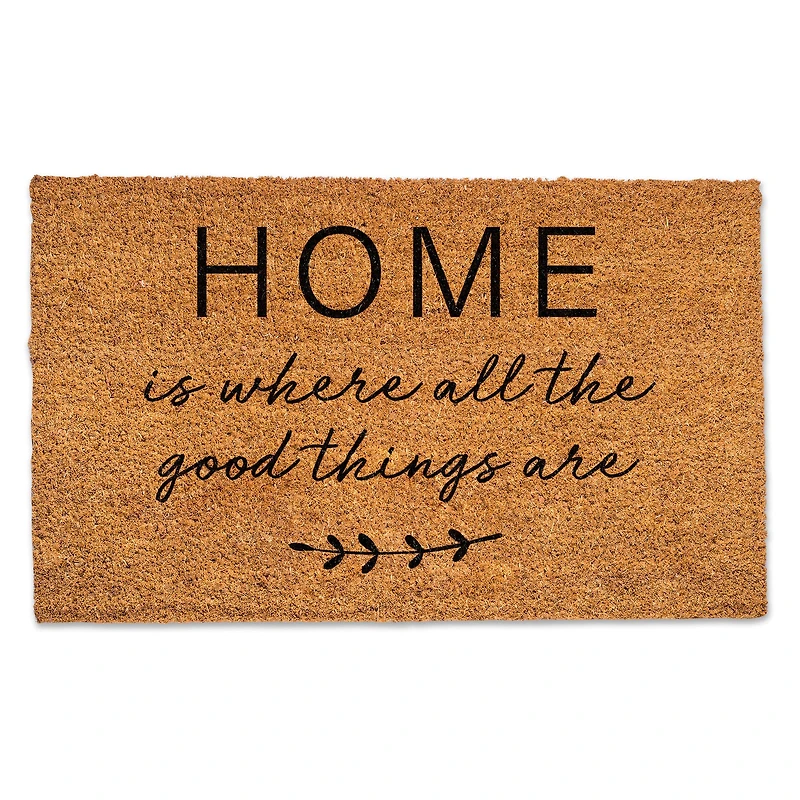 Home Is Where the Good Things Are Door Mat