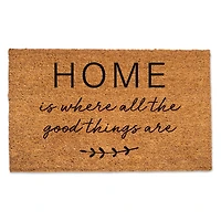 Home Is Where the Good Things Are Door Mat