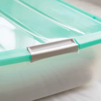 IRIS® 50qt. Mint Green & Clear Underbed Storage Box with Latching Lid