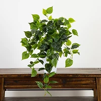 32" UV Resistant Artificial Philodendron Hanging Plant, 2ct.