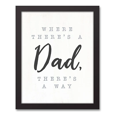 Dad Way Black Framed Canvas