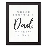 Dad Way Black Framed Canvas