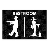Halloween Restroom Canvas Wall Art